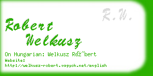 robert welkusz business card